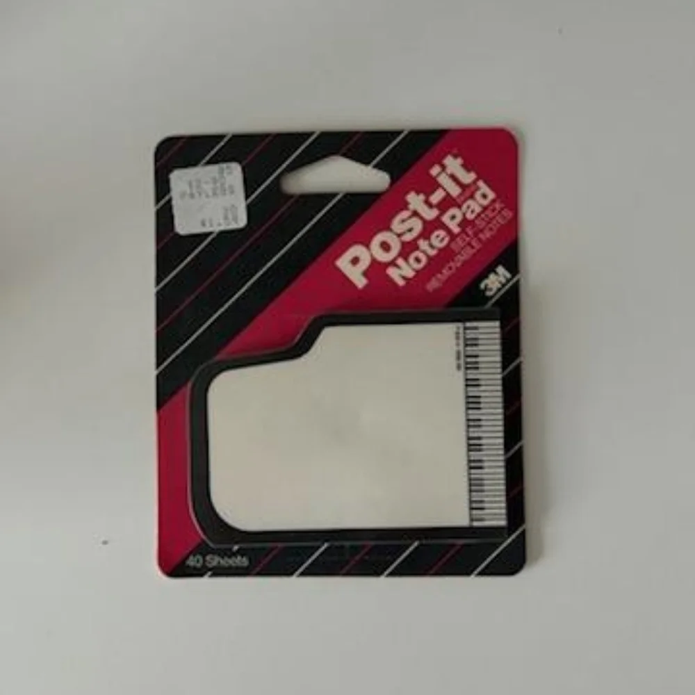 Vtg POST-IT note pad die-cut nostalgic grand piano teacher music student
